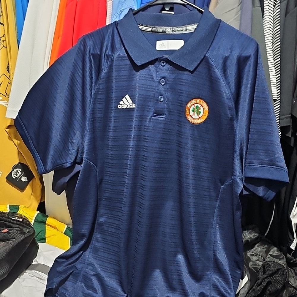 Adidas Dark Blue Men's Golf Polo with Logo